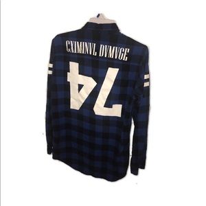 Blue checkerboard shirt